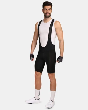 Kilpi PETRANA-M tmavě šedý merino cyklistický dres + KILPI RIDER-M Černé cyklistické kraťasy