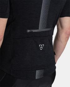 Kilpi PETRANA-M tmavě šedý merino cyklistický dres + KILPI RIDER-M Černé cyklistické kraťasy