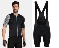 KILPI PICARD-M Černý cyklistický dres + Kilpi MURIA-M černé cyklistické kraťasy