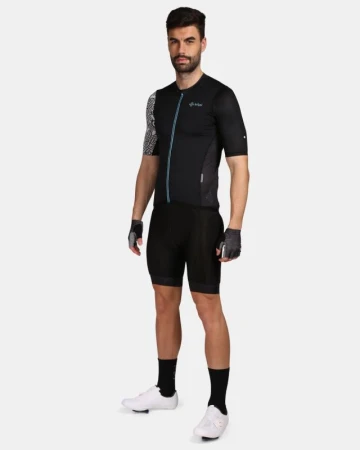 KILPI PICARD-M Černý cyklistický dres + KILPI PRESSURE-M Černé cyklistické šortky