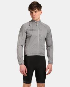 KILPI RAINAR-M Světle šedá pánská cyklistická bunda POUZE 3XL (VÝPRODEJ)
