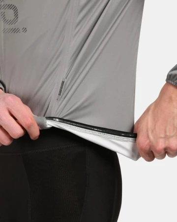 KILPI RAINAR-M Světle šedá pánská cyklistická bunda POUZE 3XL (VÝPRODEJ)