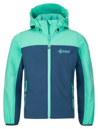 Kilpi RAVIA-JG Tyrkysová dívčí softshell bunda Kilpi RAVIA-JG Tyrkysová dívčí softshell bunda