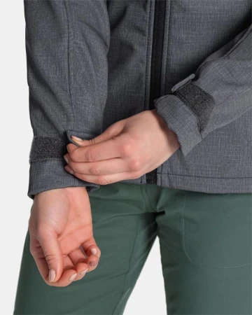 KILPI RAVIA-W Tmavě šedá dámská softshellová bunda