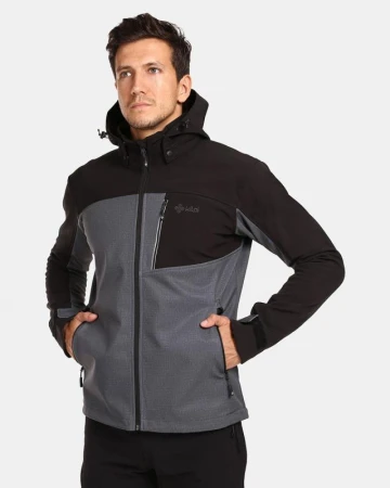 KILPI RAVIO-M Tmavě šedá pánská softshellová bunda POUZE 5XL (VÝPRODEJ)