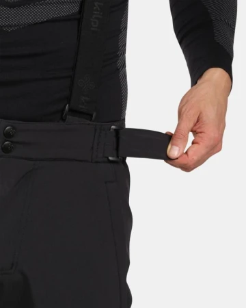 KILPI RHEA-M Černé pánské softshellové lyžařské kalhoty POUZE XL short (VÝPRODEJ)