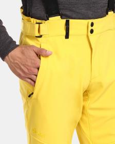 KILPI RHEA-M Žluté pánské softshellové lyžařské kalhoty