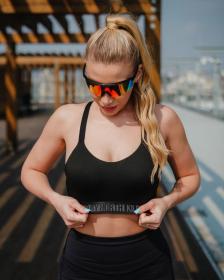 KILPI RINTA-W Černá dámská funkční podprsenka