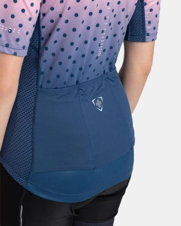 KILPI RITAEL-W Světle růžový cyklistický dres + Kilpi TRACKEE-W černé cyklistické kraťasy