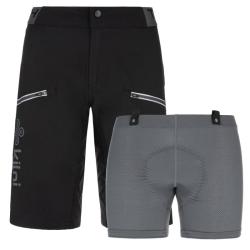 KILPI RITAEL-W Tmavě zelený cyklistický dres + Kilpi TRACKEE-W černé cyklistické kraťasy