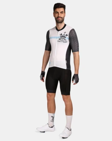 KILPI RIVAL-M Bílý cyklistický dres + KILPI PRESSURE-M Černé cyklistické šortky KILPI RIVAL-M Bílý cyklistický dres + KILPI PRESSURE-M Černé cyklistické šortky