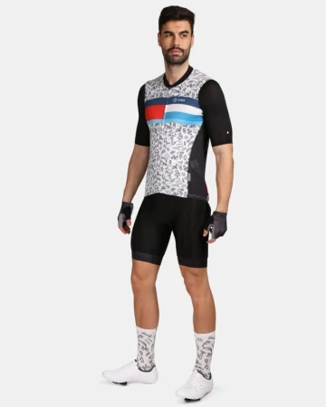 KILPI RIVAL-M Černý cyklistický dres + KILPI HIXON-M Černé cyklistické kraťasy