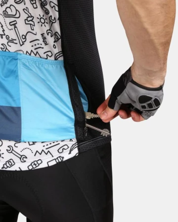 KILPI RIVAL-M Černý cyklistický dres + KILPI HIXON-M Černé cyklistické kraťasy