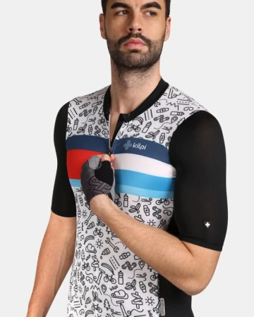 KILPI RIVAL-M Černý cyklistický dres + KILPI HIXON-M Černé cyklistické kraťasy