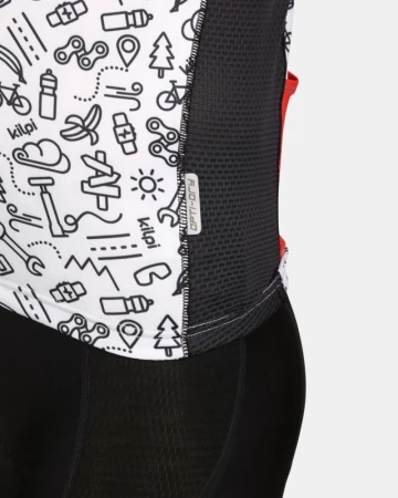 KILPI RIVAL-M Černý cyklistický dres + KILPI HIXON-M Černé cyklistické kraťasy