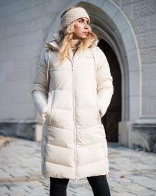 KILPI SALI-W Béžový dámsky zateplený kabát KILPI SALI-W Béžový dámsky zateplený kabát