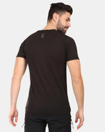 KILPI SLOPER-M Černé pánské tričko z merino vlny