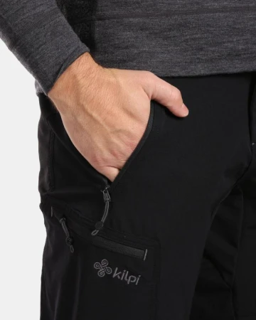 KILPI TIDE-M Černé pánské outdoorové kalhoty POUZE S (VÝPRODEJ)