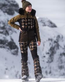 KILPI TORIEN-W Khaki dámské softshellové lyžařské kalhoty