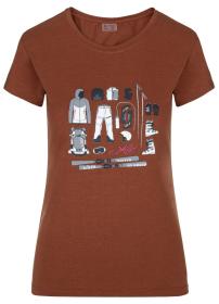 KILPI TORNES-W Tmavě červené dámské tričko