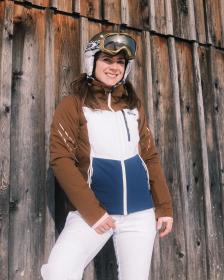 KILPI VALERA-W Hnědá dámská lyžařská bunda