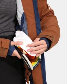 KILPI VALERA-W Hnědá dámská lyžařská bunda POUZE 36 (VÝPRODEJ)