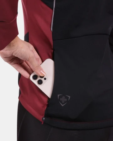 KILPI VELOVER-W Tmavě červená dámská softshellová bunda