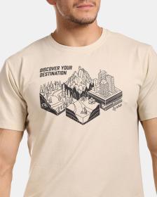 KILPI VIBE-M Béžové pánské tričko