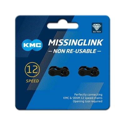 Kmc 12 DLC černá Blistr 2KS spojka řetězu Kmc 12 DLC černá Blistr 2KS spojka řetězu
