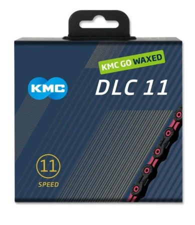 Kmc DLC 11 Růžovo/černý Waxed BOX řetěz Kmc DLC 11 Růžovo/černý Waxed BOX řetěz