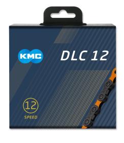 Kmc DLC 12 černo/oranžový BOX řetěz