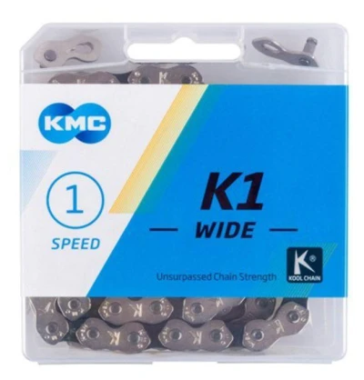 Kmc K1 Wide 1/2x1/8 Stříbrný BOX řetěz Kmc K1 Wide 1/2x1/8 Stříbrný BOX řetěz