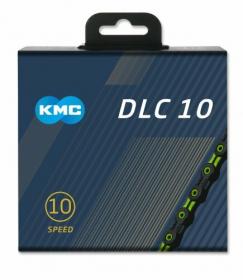 Kmc řetěz DLC 10 Super Light zeleno/černý v krabičce 116 čl.