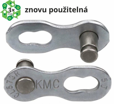 Kmc spojka řetezu 6/7/8 speed EPT povrch, šedý, baleno po 5 kusech, cena za balení Kmc spojka řetezu 6/7/8 speed EPT povrch, šedý, baleno po 5 kusech, cena za balení