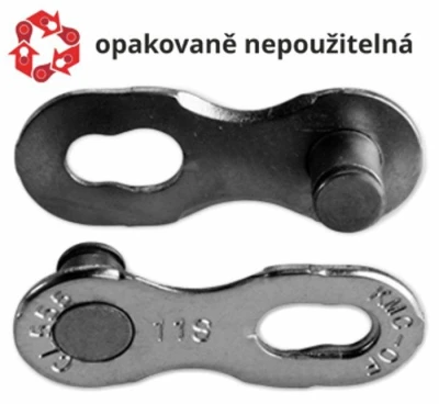 Kmc spojka řetězu Missing Link 11 speed EPT povrch, šedý, balení 5ks, cena za balení Kmc spojka řetězu Missing Link 11 speed EPT povrch, šedý, balení 5ks, cena za balení