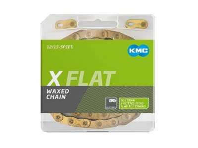 Kmc X-flat Zlatý Waxed BOX řetěz Kmc X-flat Zlatý Waxed BOX řetěz