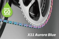 Kmc X11 Aurora Modrý Waxed BOX reťaz