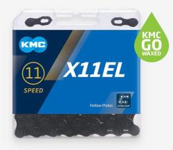 Kmc X11 EL čierny BOX Waxed reťaz Kmc X11 EL čierny BOX Waxed reťaz