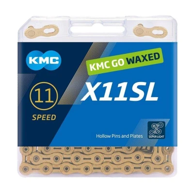 Kmc X11 SL Gold BOX Waxed řetěz Kmc X11 SL Gold BOX Waxed řetěz