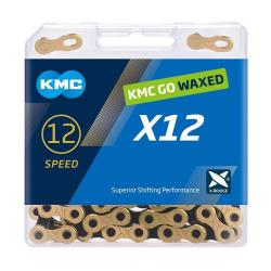 Kmc X12 černo/zlatý Waxed BOX řetěz