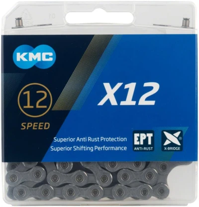 Kmc X12 EPT Nerez Stříbrný BOX řetěz Kmc X12 EPT Nerez Stříbrný BOX řetěz