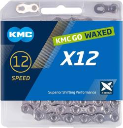 Kmc X12 Stříbrný Waxed BOX řetěz Kmc X12 Stříbrný Waxed BOX řetěz