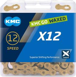Kmc X12 Zlatý Waxed BOX řetěz Kmc X12 Zlatý Waxed BOX řetěz
