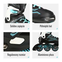 Nils NA1169 tyrkysové kolečkové brusle