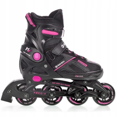 Raven Pulse black/fuchsia dětské kolečkové brusle Raven Pulse black/fuchsia dětské kolečkové brusle