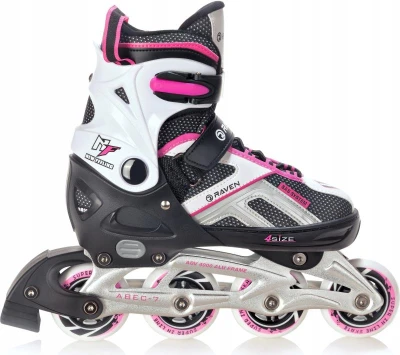 Raven Pulse black/pink dětské kolečkové brusle