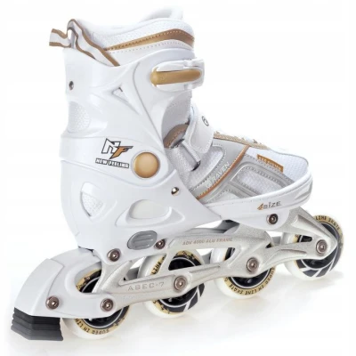 Raven Pulse white/gold kolečkové inline brusle