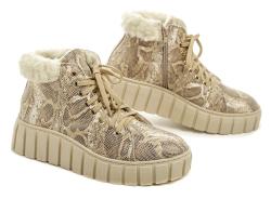 Koma 25D01W9 béžová dámska zimná obuv