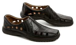 Koma 712 tmavě hnědé pánské nadměrné mokasíny