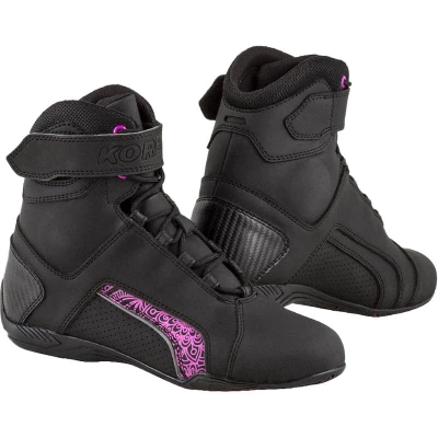 Kore Dámské boty na motorku Velcro 2.0 černo-fialové
